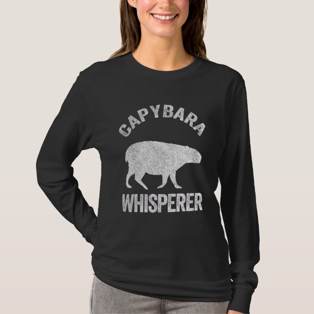 Capybara Whisperer Capybara Zitat T-Shirt (Vorderseite)