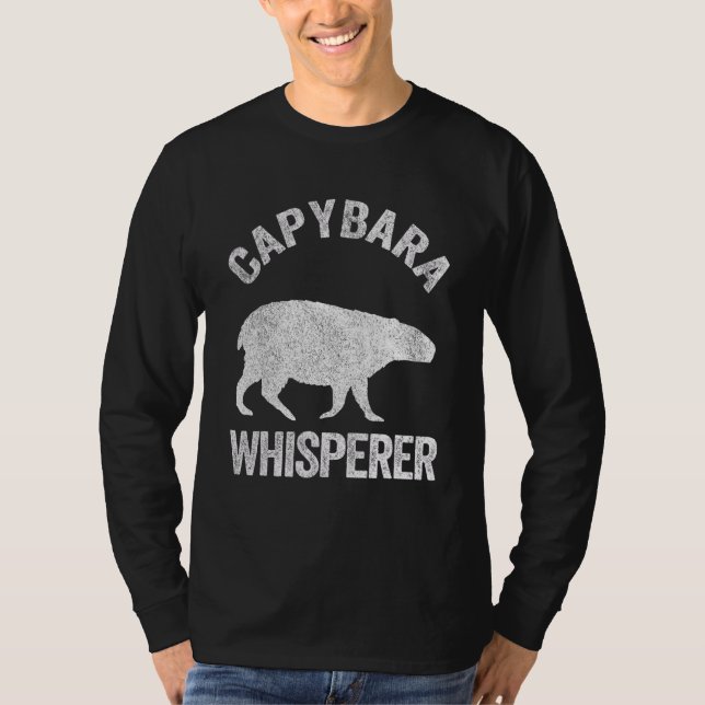 Capybara Whisperer Capybara Zitat T-Shirt (Vorderseite)