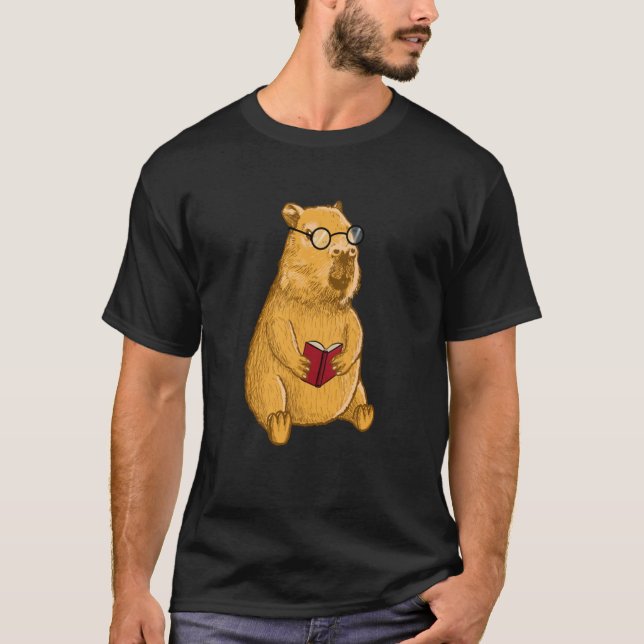 Capybara with Glasses T-Shirt (Vorderseite)