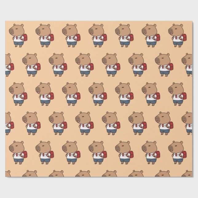Capybara Wrapping Paper | Fun und Whimsical Geschenkpapier (Flach)