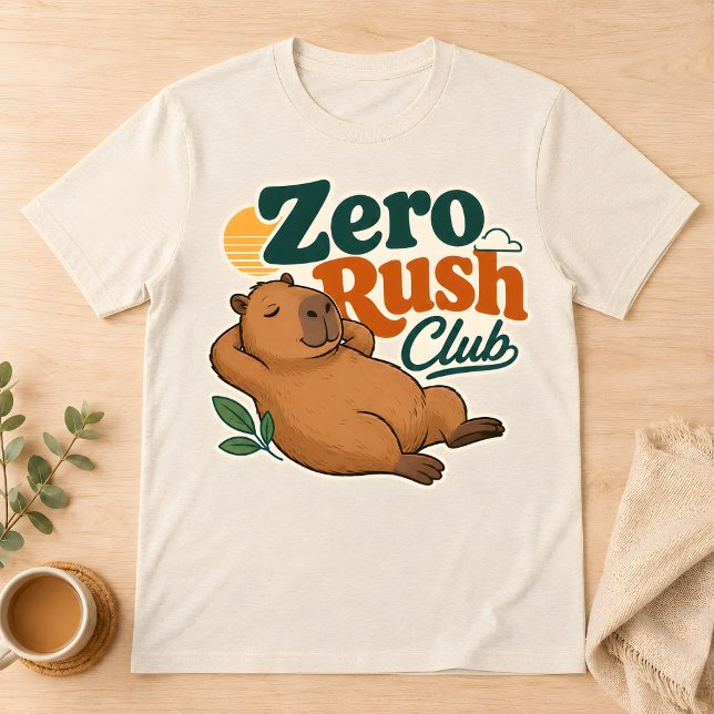 Capybara Zero Rush Club Entspanntes Retro T-Shirt (Von Creator hochgeladen)