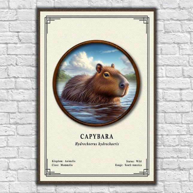 Capybara-Zoologie-Serie Poster (Von Creator hochgeladen)