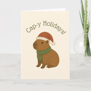 Capybara zu Weihnachten Karte