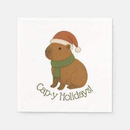 Capybara zu Weihnachten Serviette
