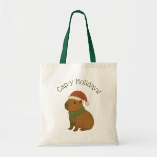 Capybara zu Weihnachten Tragetasche