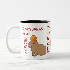 Capybaras essen Orangen Tasse | Niedliches und son