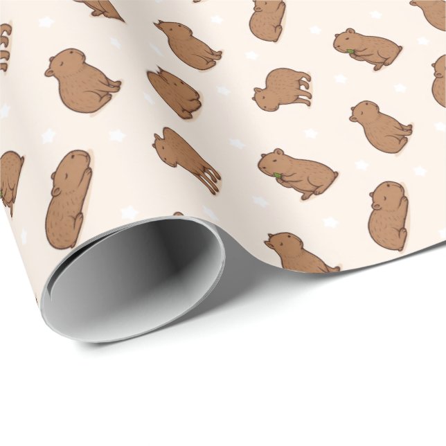 Capybaras Geschenkpapier (Rolleneckpunkt)