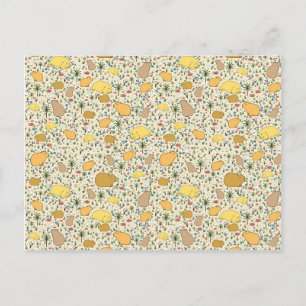 Capybaras in Gelb Postkarte