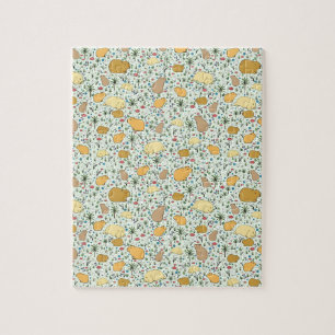 Capybaras in Grün Puzzle