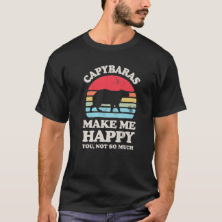Capybaras machen mich glücklich Capybara Retro Vin T-Shirt