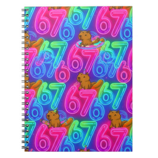Capybaras mit 67 Notizbuch Notizblock