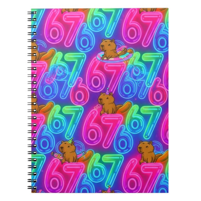 Capybaras mit 67 Notizbuch Notizblock (Vorderseite)