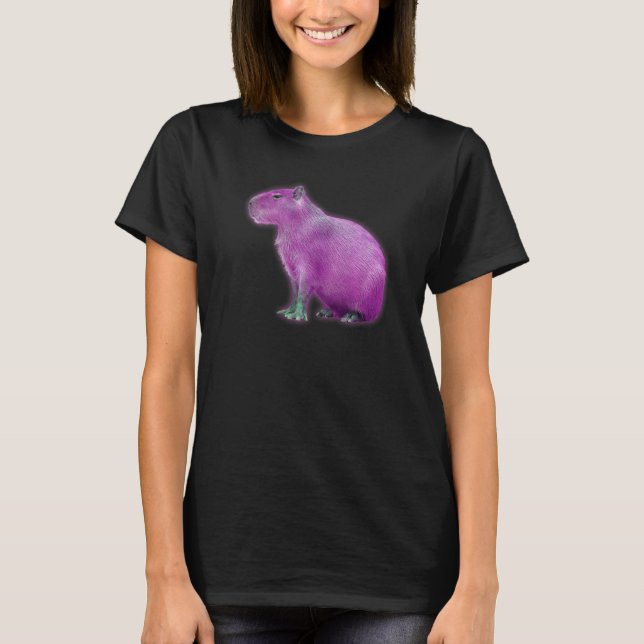 Capybaras Niedlich Space Capybara Martian Pink T-Shirt (Vorderseite)