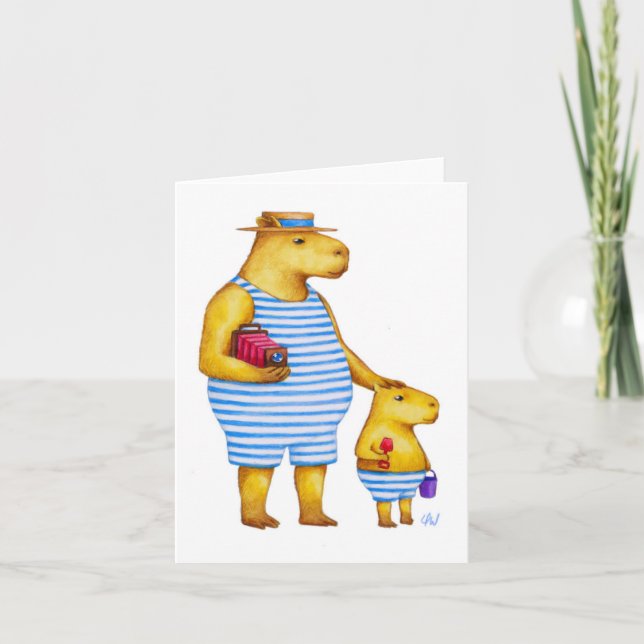 Capybaras Notizkarte (Vorderseite)