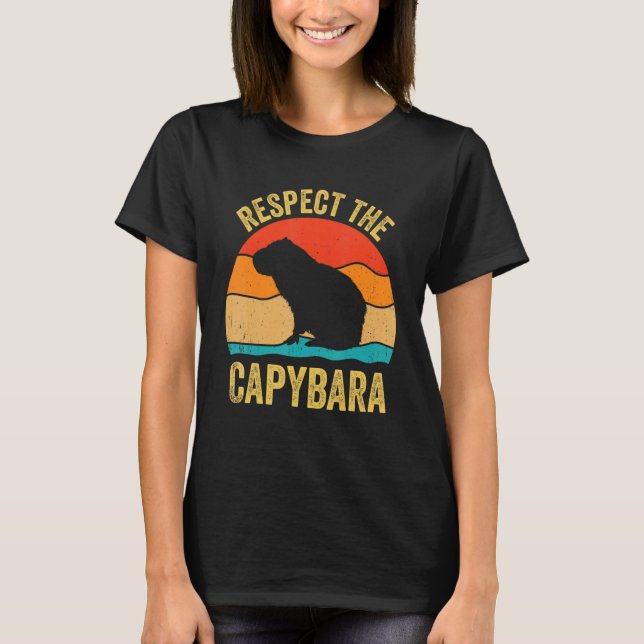 Capybaras Shirt respektiert Capybara Cavy Rodent L (Vorderseite)