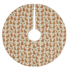 Capybaras zu Weihnachten Polyester Weihnachtsbaumdecke