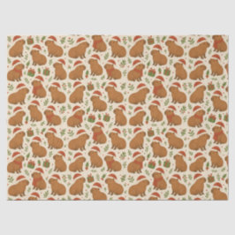 Capybaras zu Weihnachten Seidenpapier