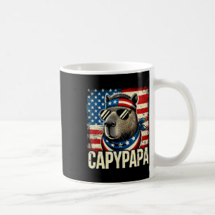 Capypapa 4. Juli Amerikanische Flagge Capybara Pap Kaffeetasse