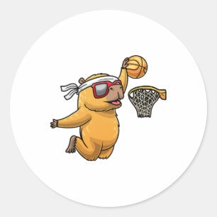 Capyra Playing Sketsport Rodent Kinder Runder Aufkleber