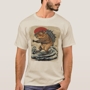 Capyzilla Capybara Retro Vintage Japanisches Kaiju T-Shirt