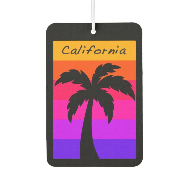 Car Air Freshener California Palm Tree Sunset Autolufterfrischer (Vorderseite)