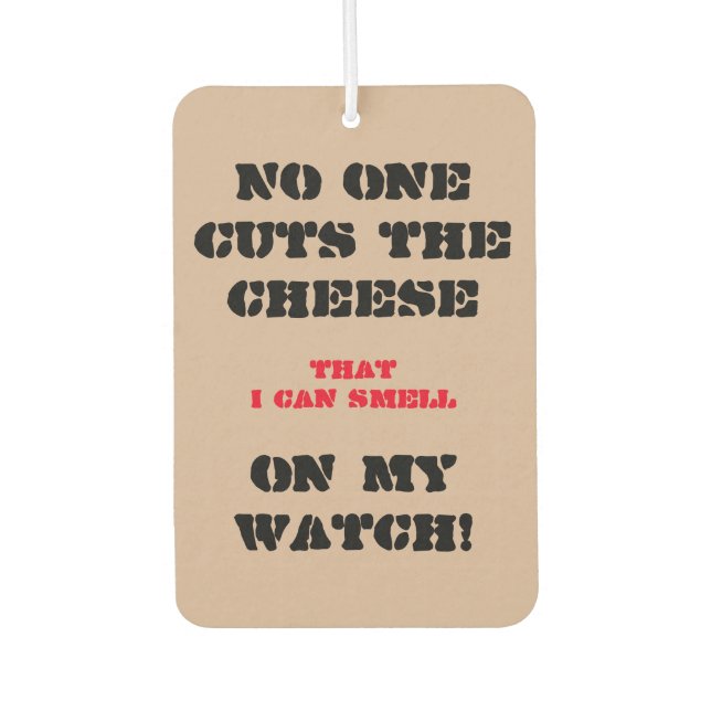 Car Air Freshener mit lustigem Kommentar Autolufterfrischer (Vorderseite)