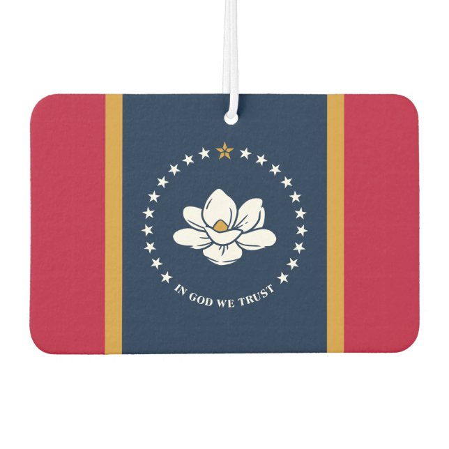 Car Air Fresheners with Flag of Mississippi Autolufterfrischer (Vorderseite)