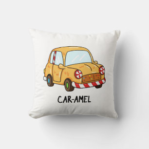 Car-amel Funny Candy Car Pun Kissen