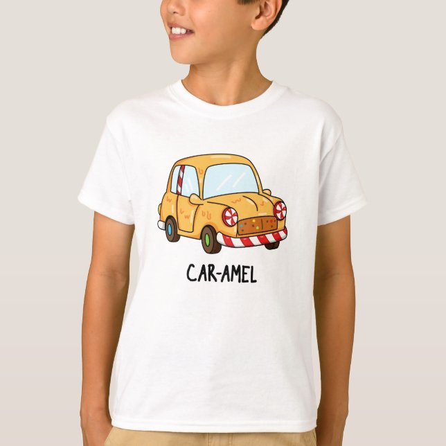 Car-amel Funny Candy Car Pun T-Shirt (Vorderseite)