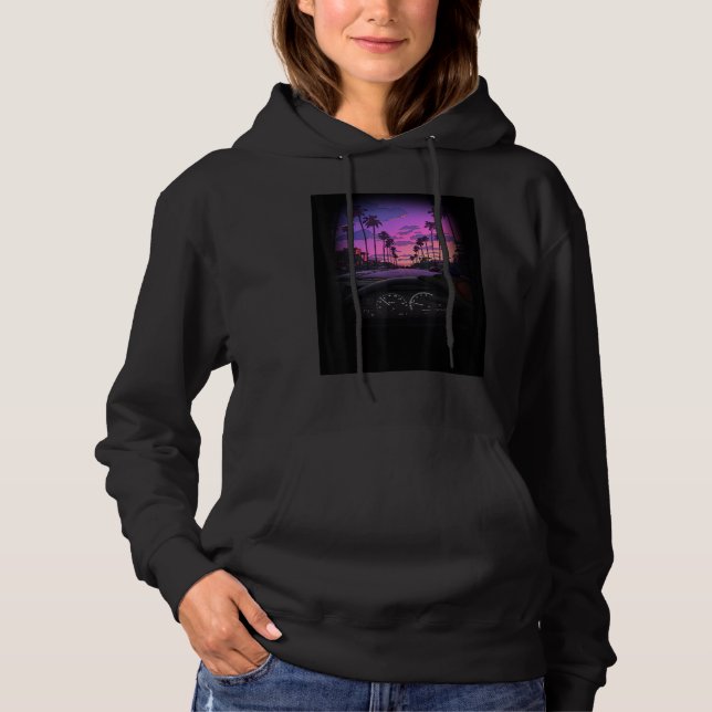 Car automobile driving vehicle  sunset colorful ro hoodie (Vorderseite)