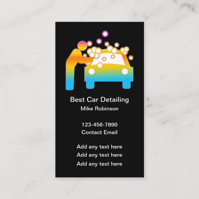 Car Beruflich Detailinformationen Visitenkarte (Vorderseite)