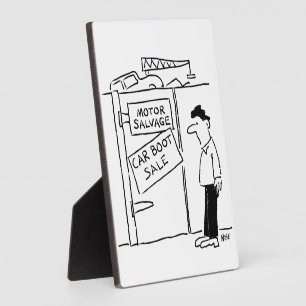 Car Breakers Scrapyard Auto Boot Sale. Funny Fotoplatte