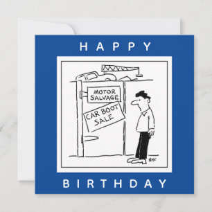 Car Breakers Scrapyard Car Boot Sale Cartoon Karte