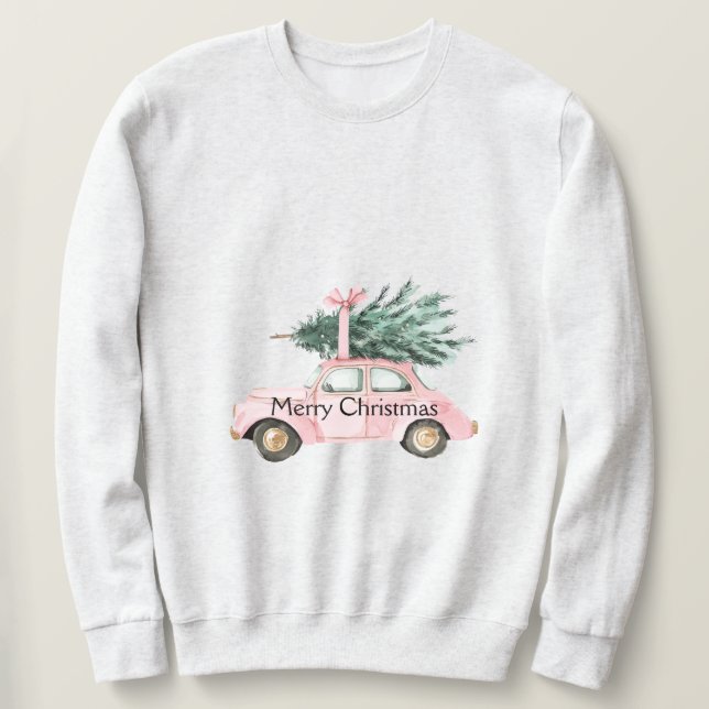 Car Christmas Tree Sweatshirt (Design vorne)