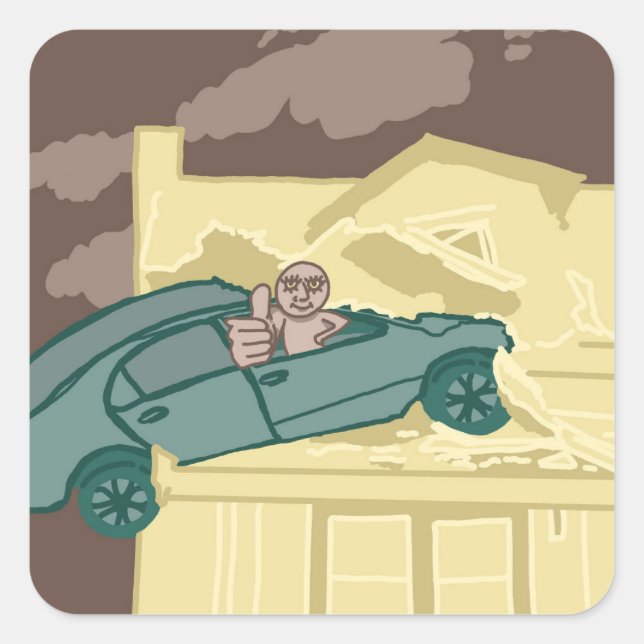 Car Crash Sticker (Vorderseite)