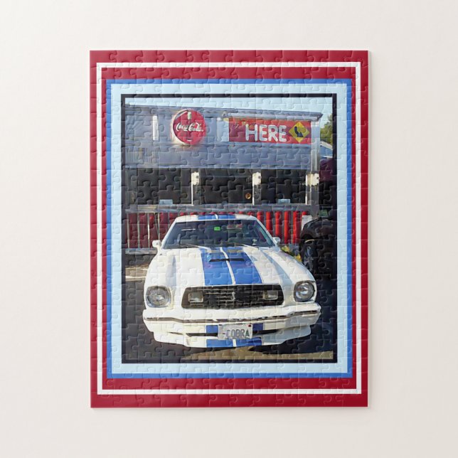 Car Cruise Night in Diner Puzzle (Vertikal)