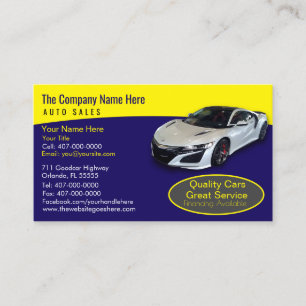 Car Dealership-Auto Sales Associate Business Card Visitenkarte
