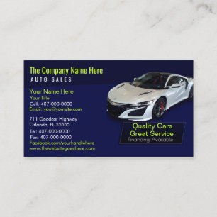 Car Dealership-Auto Sales Associate Business Card Visitenkarte