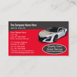Car Dealership-Auto Sales Associate Business Card Visitenkarte