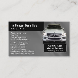Car Dealership-Auto Sales Associate Business Card Visitenkarte
