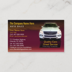 Car Dealership-Auto Sales Associate Business Card Visitenkarte