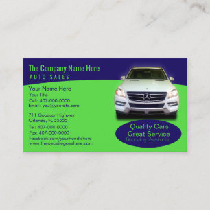 Car Dealership-Auto Sales Associate Business Card Visitenkarte