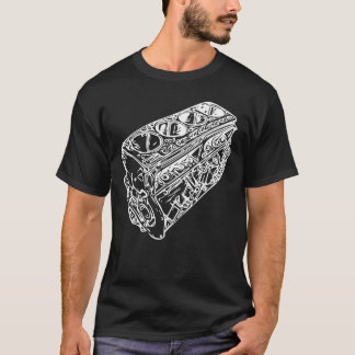 Car Engine Block Cylinder Displacement Fan gift T-Shirt