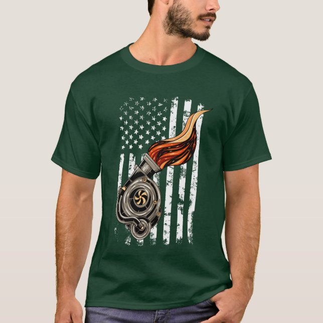 Car Enthusiast Racing Drifting distressed usa funn T-Shirt (Vorderseite)