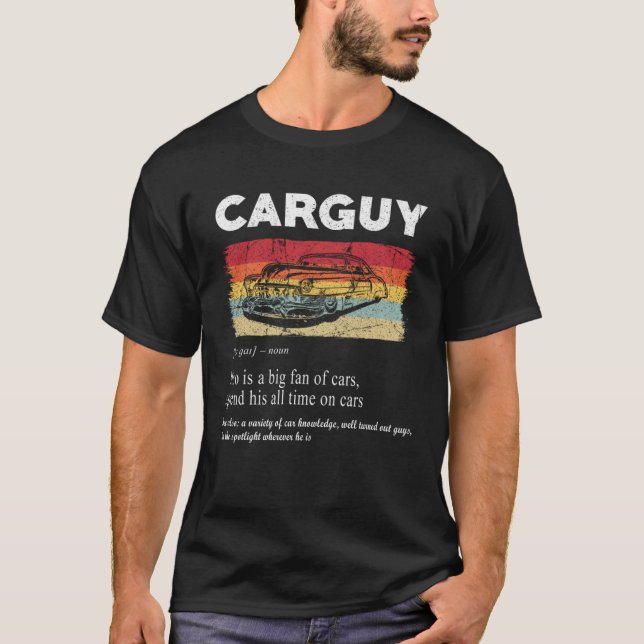 Car Guy Definition Retro Vintage Car T-Shirt (Vorderseite)