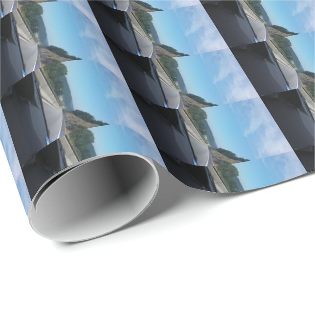 Car Holiday Mountains Europe Österreich Fotografie Geschenkpapier (Rolleneckpunkt)