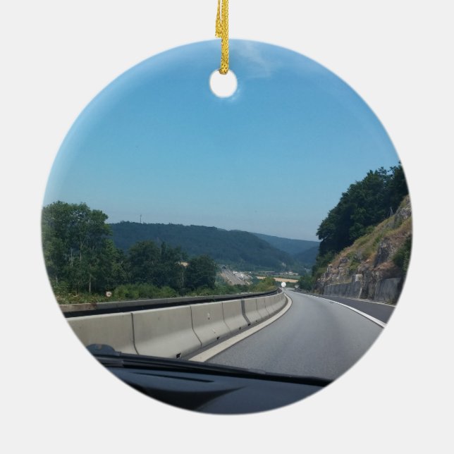 Car Holiday Mountains Europe Österreich Fotografie Keramik Ornament (Hinten)