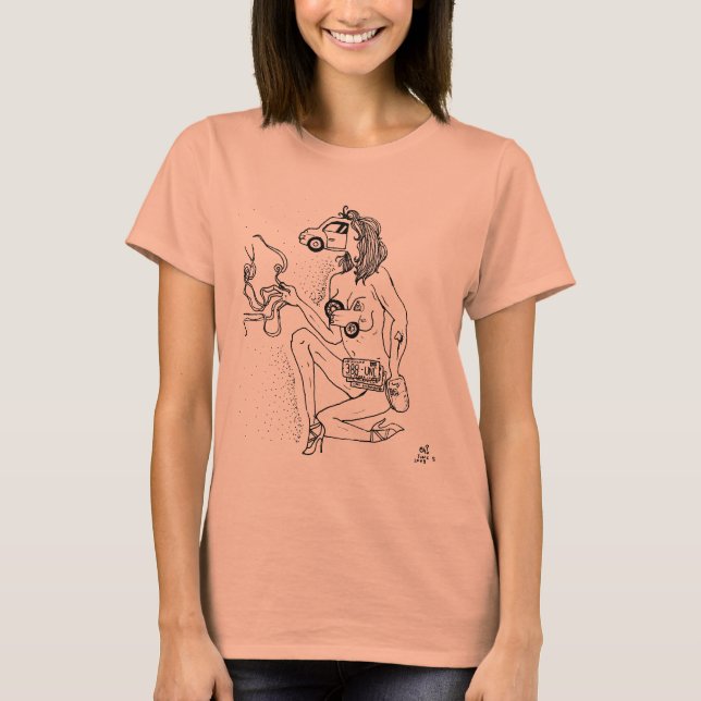 Car Lady T-Shirt (Vorderseite)