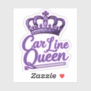 Car Line Queen Aufkleber
