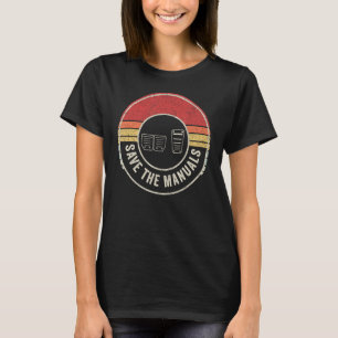 Car Lover Gift Vintag Retro Rettete die Handbücher T-Shirt